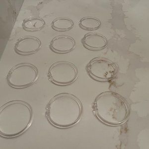 Transparent, loyal, refreshingly practical shower curtain rings